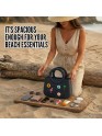 Mini EVA Beach Bag for Women - Cute Waterproof Rubber Tote Handbag for Vacation, Pool & Shower - Washable Mini Handbag for Sunscreen, Phone & Keys (Black)(8 Inch) 